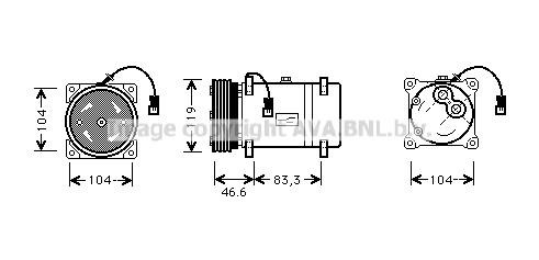 Prasco CNAK216 Compressor, air conditioning CNAK216: Buy near me in Poland at 2407.PL - Good price!