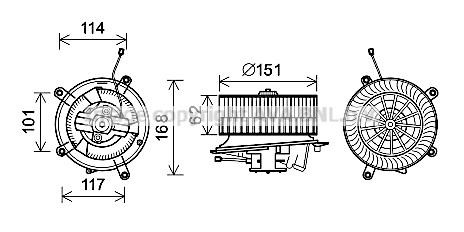 Prasco MS8624 Cabin ventilation motor MS8624: Buy near me in Poland at 2407.PL - Good price!