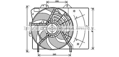 Prasco PE7539 Hub, engine cooling fan wheel PE7539: Buy near me in Poland at 2407.PL - Good price!