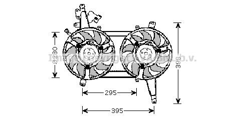 Prasco FT7542 Hub, engine cooling fan wheel FT7542: Buy near me in Poland at 2407.PL - Good price!