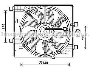 Prasco DN7531 Hub, engine cooling fan wheel DN7531: Buy near me in Poland at 2407.PL - Good price!