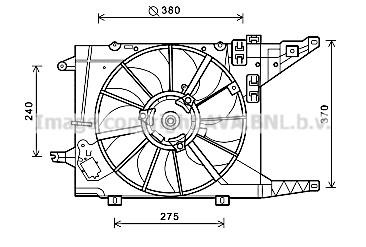 Prasco RT7550 Hub, engine cooling fan wheel RT7550: Buy near me in Poland at 2407.PL - Good price!