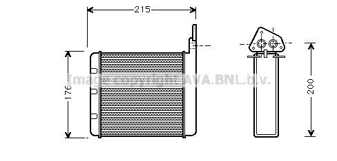 Prasco CN6052 Heat exchanger, interior heating CN6052: Buy near me in Poland at 2407.PL - Good price!