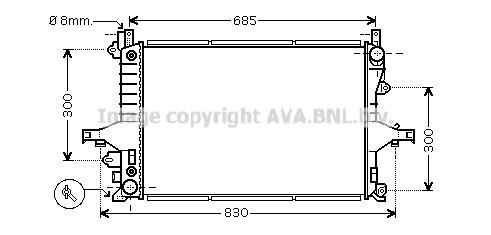 Prasco VO2117 Radiator, engine cooling VO2117: Buy near me in Poland at 2407.PL - Good price!