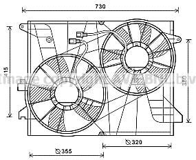 Prasco OL7572 Hub, engine cooling fan wheel OL7572: Buy near me in Poland at 2407.PL - Good price!