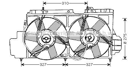 Prasco CN7520 Hub, engine cooling fan wheel CN7520: Buy near me in Poland at 2407.PL - Good price!