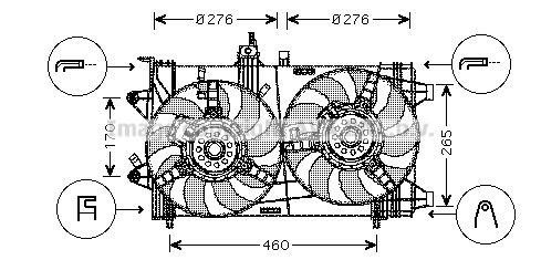 Prasco FT7538 Hub, engine cooling fan wheel FT7538: Buy near me at 2407.PL in Poland at an Affordable price!