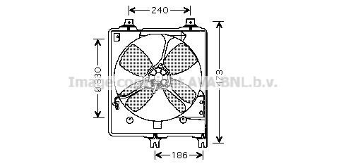 Prasco MZ7509 Hub, engine cooling fan wheel MZ7509: Buy near me in Poland at 2407.PL - Good price!