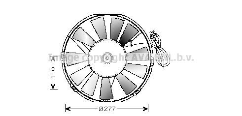 Prasco OL7523 Вентилятор радиатора охлаждения OL7523: Отличная цена - Купить в Польше на 2407.PL!