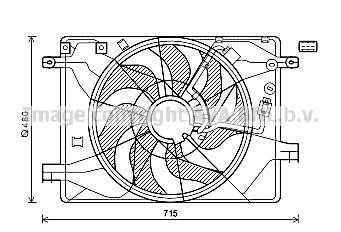Prasco HY7558 Hub, engine cooling fan wheel HY7558: Buy near me at 2407.PL in Poland at an Affordable price!