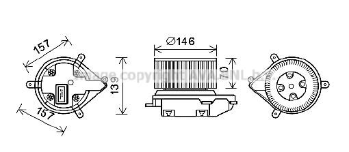 Prasco RT8597 Cabin ventilation motor RT8597: Buy near me in Poland at 2407.PL - Good price!