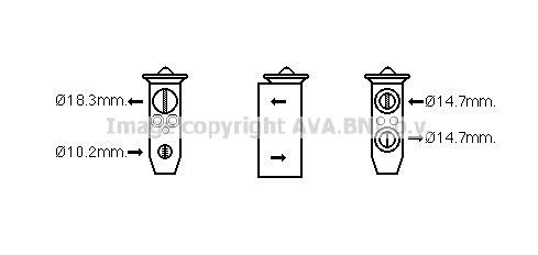 Prasco SZ1141 Air conditioner expansion valve SZ1141: Buy near me in Poland at 2407.PL - Good price!