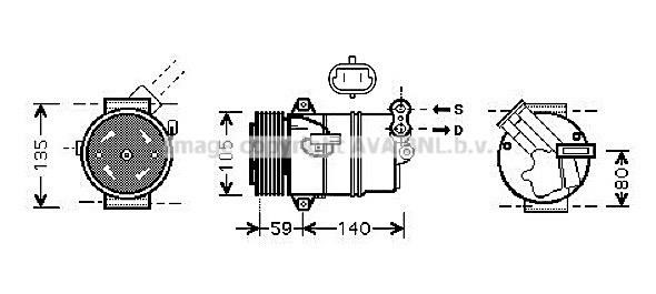 Prasco OLK446 Compressor, air conditioning OLK446: Buy near me at 2407.PL in Poland at an Affordable price!