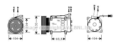 Prasco CNK175 Compressor, air conditioning CNK175: Buy near me in Poland at 2407.PL - Good price!