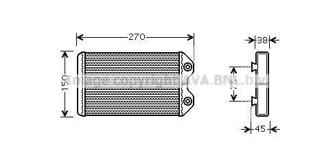Prasco TO6369 Heat exchanger, interior heating TO6369: Buy near me at 2407.PL in Poland at an Affordable price!