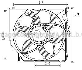 Prasco BW7520 Hub, engine cooling fan wheel BW7520: Buy near me in Poland at 2407.PL - Good price!