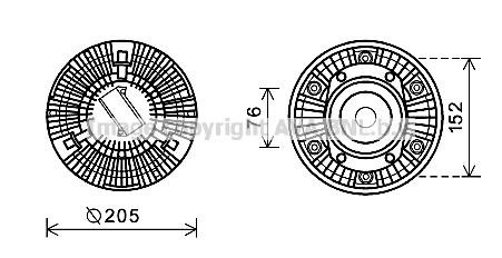 Prasco SCC035 Viscous coupling assembly SCC035: Buy near me in Poland at 2407.PL - Good price!