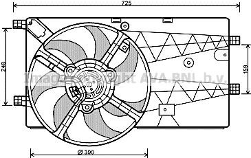 Prasco PE7547 Hub, engine cooling fan wheel PE7547: Buy near me in Poland at 2407.PL - Good price!