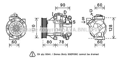 Prasco TOK656 Compressor, air conditioning TOK656: Buy near me in Poland at 2407.PL - Good price!