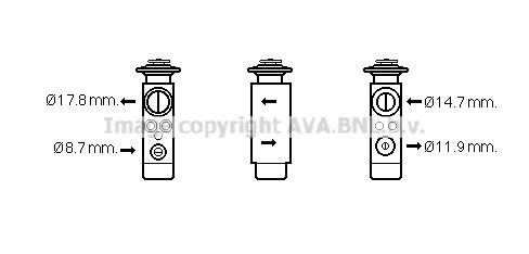 Prasco VN1113 Air conditioner expansion valve VN1113: Buy near me in Poland at 2407.PL - Good price!
