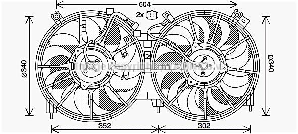 Prasco DN7537 Hub, engine cooling fan wheel DN7537: Buy near me in Poland at 2407.PL - Good price!