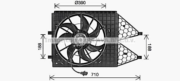 Prasco VN7545 Hub, engine cooling fan wheel VN7545: Buy near me at 2407.PL in Poland at an Affordable price!