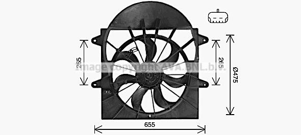 Prasco JE7085 Hub, engine cooling fan wheel JE7085: Buy near me in Poland at 2407.PL - Good price!