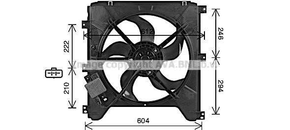 Prasco DW7520 Hub, engine cooling fan wheel DW7520: Buy near me at 2407.PL in Poland at an Affordable price!