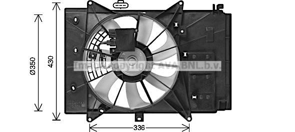 Prasco MZ7555 Hub, engine cooling fan wheel MZ7555: Buy near me in Poland at 2407.PL - Good price!