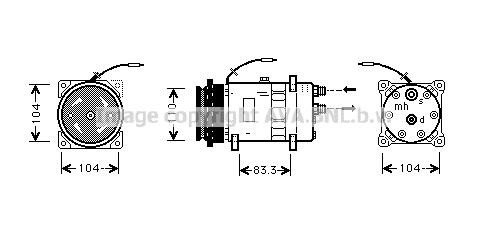 Prasco FTK064 Compressor, air conditioning FTK064: Buy near me in Poland at 2407.PL - Good price!
