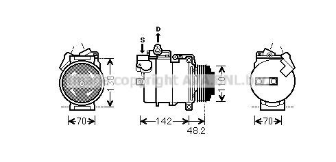 Prasco BWK386 Compressor, air conditioning BWK386: Buy near me in Poland at 2407.PL - Good price!
