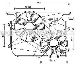 Prasco OL7571 Hub, engine cooling fan wheel OL7571: Buy near me in Poland at 2407.PL - Good price!