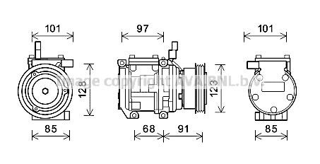 Prasco KAAK208 Compressor, air conditioning KAAK208: Buy near me in Poland at 2407.PL - Good price!