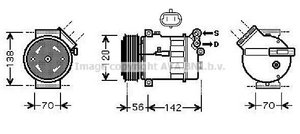 Prasco SBK067 Compressor, air conditioning SBK067: Buy near me in Poland at 2407.PL - Good price!