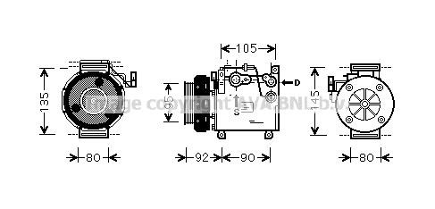 Prasco MTK166 Compressor, air conditioning MTK166: Buy near me in Poland at 2407.PL - Good price!