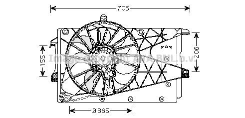 Prasco OL7526 Hub, engine cooling fan wheel OL7526: Buy near me in Poland at 2407.PL - Good price!