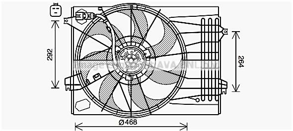 Prasco HY7573 Hub, engine cooling fan wheel HY7573: Buy near me in Poland at 2407.PL - Good price!