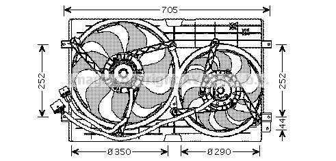 Prasco VN7508 Hub, engine cooling fan wheel VN7508: Buy near me in Poland at 2407.PL - Good price!