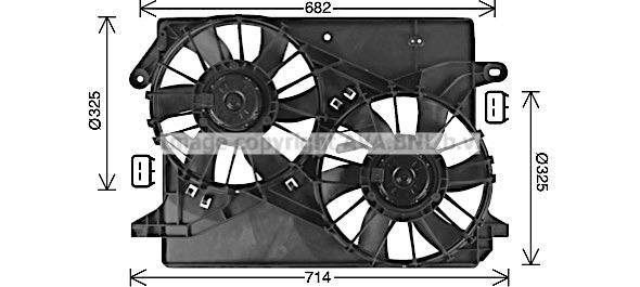 Prasco CR7513 Hub, engine cooling fan wheel CR7513: Buy near me in Poland at 2407.PL - Good price!