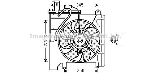 Prasco TO7553 Вентилятор радиатора охлаждения TO7553: Отличная цена - Купить в Польше на 2407.PL!