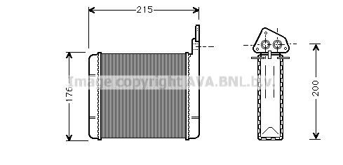 Prasco CN6025 Heat exchanger, interior heating CN6025: Buy near me in Poland at 2407.PL - Good price!