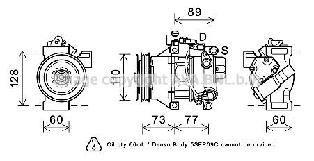 Prasco TOK629 Compressor, air conditioning TOK629: Buy near me in Poland at 2407.PL - Good price!