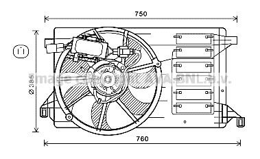 Prasco MZ7554 Hub, engine cooling fan wheel MZ7554: Buy near me in Poland at 2407.PL - Good price!