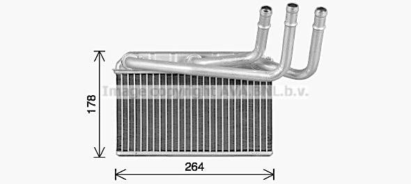 Prasco BW6599 Heat exchanger, interior heating BW6599: Buy near me at 2407.PL in Poland at an Affordable price!
