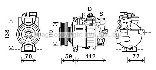 Prasco AIK396 Compressor, air conditioning AIK396: Buy near me in Poland at 2407.PL - Good price!