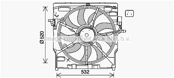 Prasco BW7565 Вентилятор радиатора охлаждения BW7565: Отличная цена - Купить в Польше на 2407.PL!