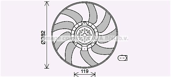 Prasco AI7519 Hub, engine cooling fan wheel AI7519: Buy near me in Poland at 2407.PL - Good price!