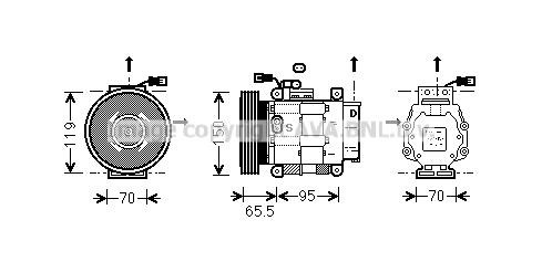 Prasco FTK031 Compressor, air conditioning FTK031: Buy near me in Poland at 2407.PL - Good price!
