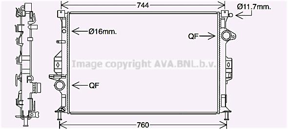 Prasco FD2425 Radiator, engine cooling FD2425: Buy near me at 2407.PL in Poland at an Affordable price!