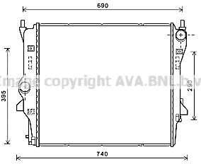 Prasco JR2054 Radiator, engine cooling JR2054: Buy near me in Poland at 2407.PL - Good price!